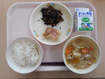 本日の学校給食献立の画像