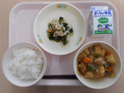 本日の学校給食献立の画像