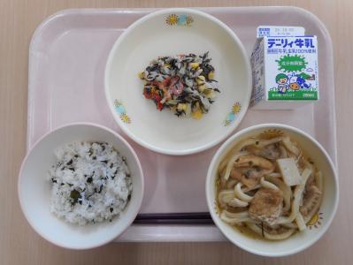 本日の学校給食献立の画像