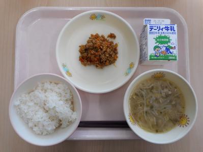本日の学校給食献立の画像
