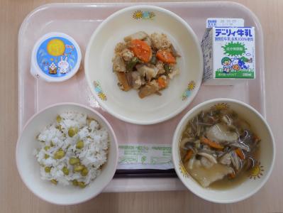 本日の学校給食献立の画像