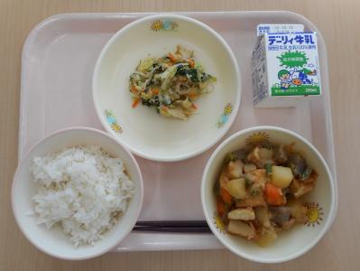 本日の学校給食献立の画像