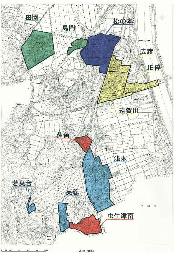 住居表示実施区域図