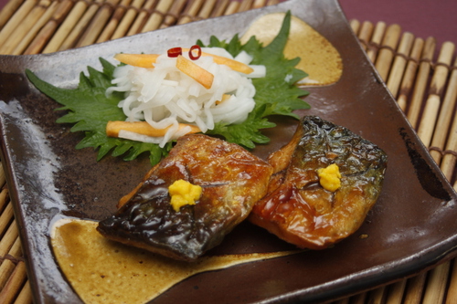 鯖の照り焼き柚子風味の完成の画像