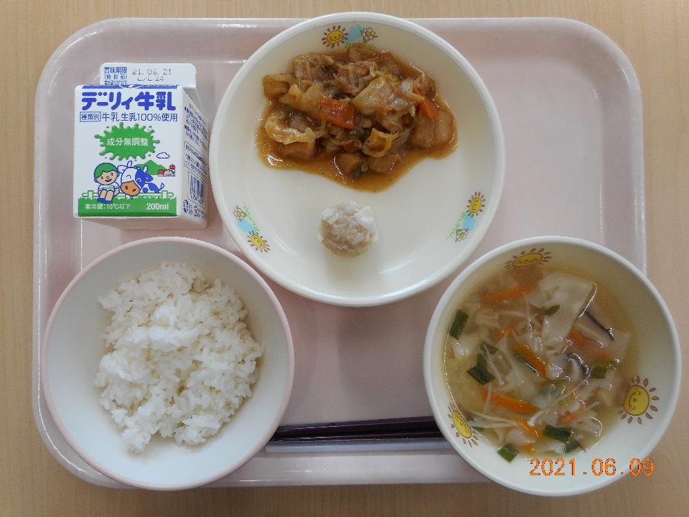 本日の学校給食献立の画像