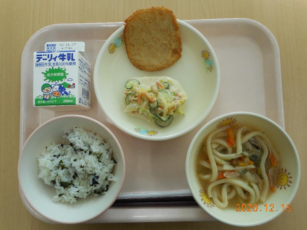 本日の学校給食献立の画像