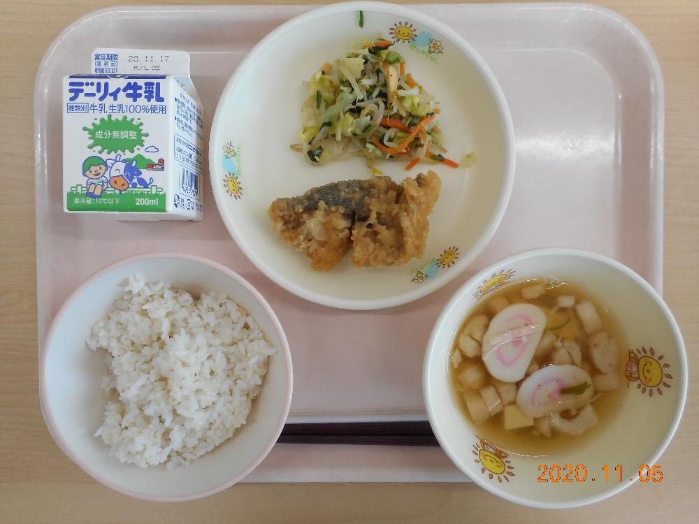 本日の学校給食献立の画像