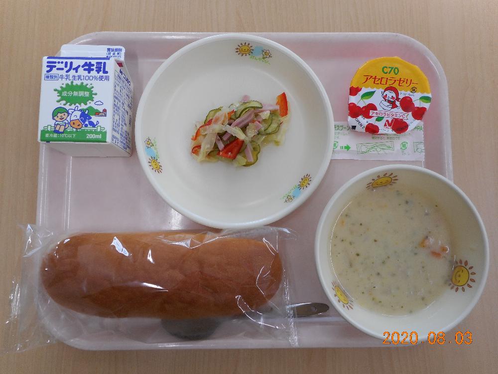 本日の学校給食献立の画像