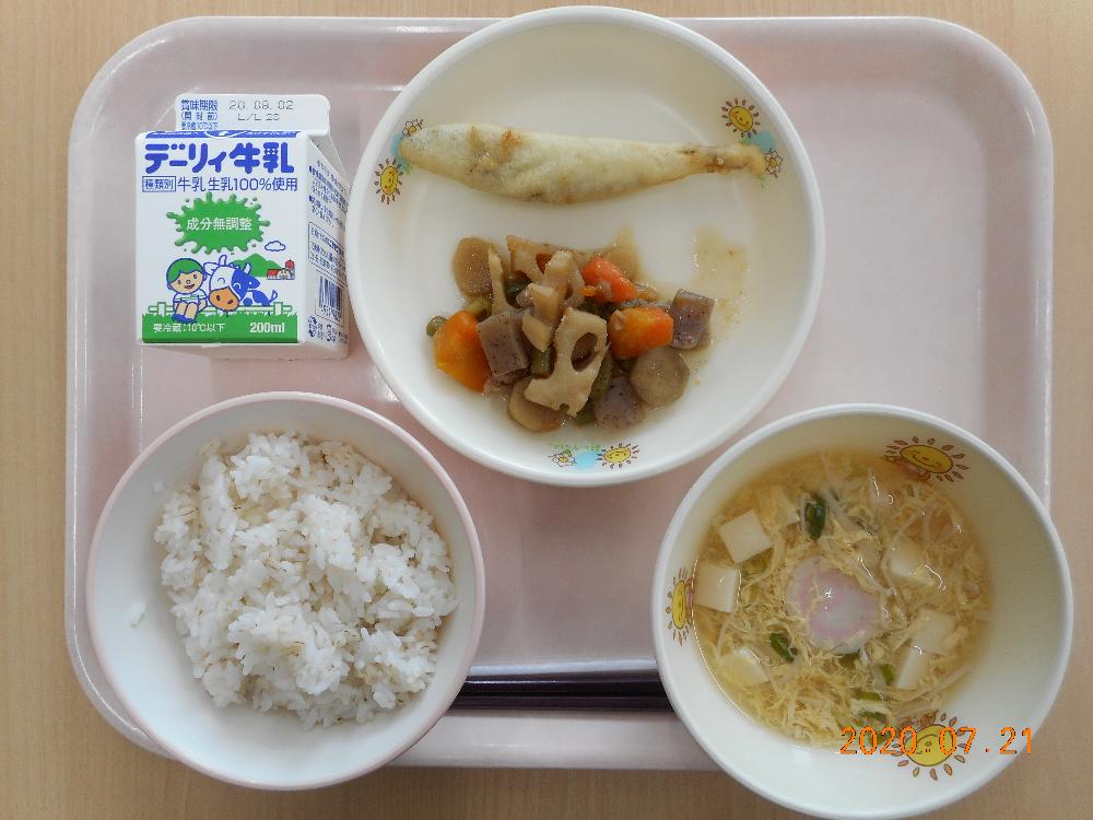 本日の学校給食献立の画像