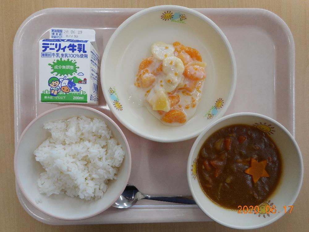 本日の学校給食献立の画像