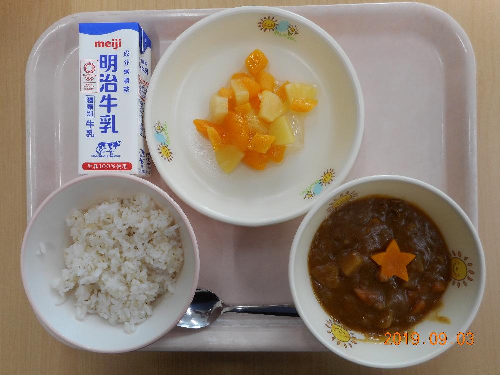 本日の学校給食献立の画像