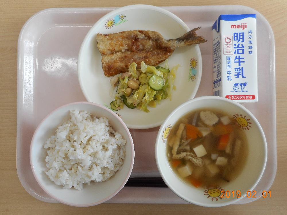 本日の学校給食献立の画像