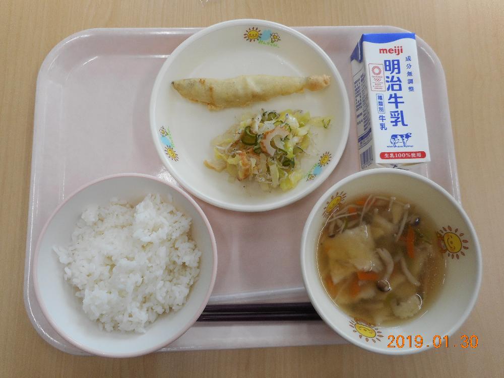 本日の学校給食献立の画像