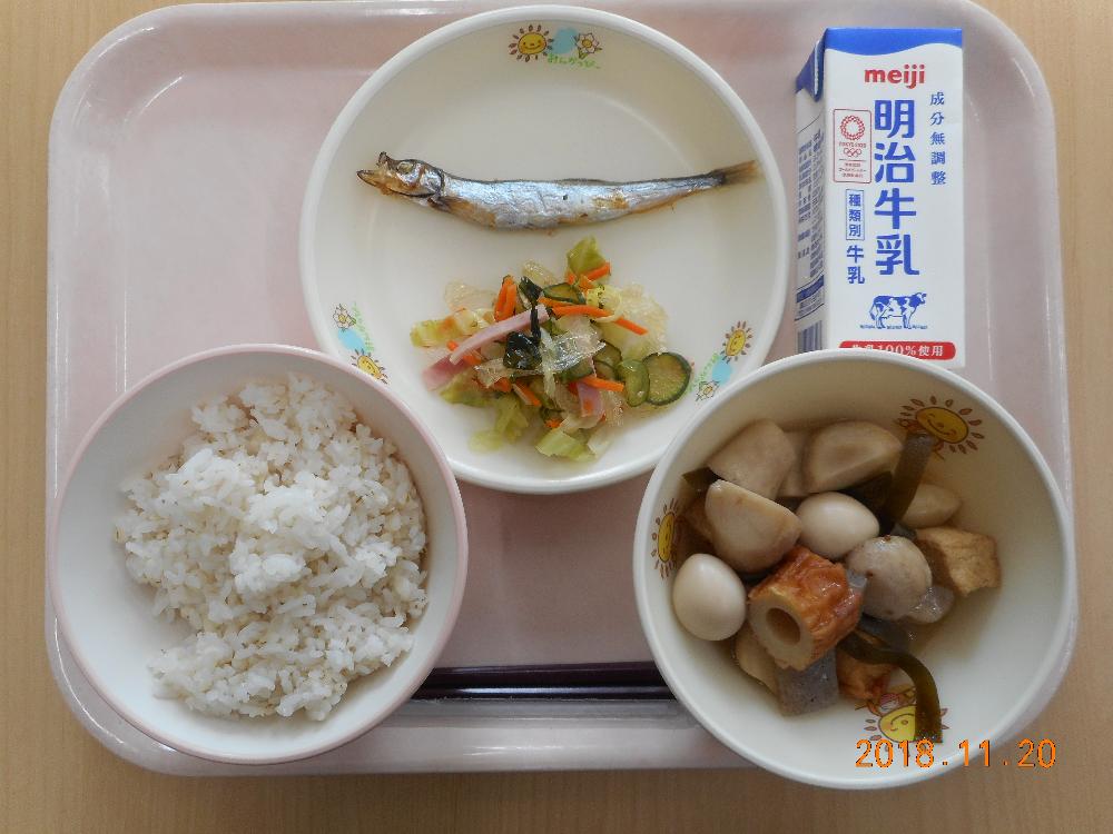 本日の学校給食献立の画像