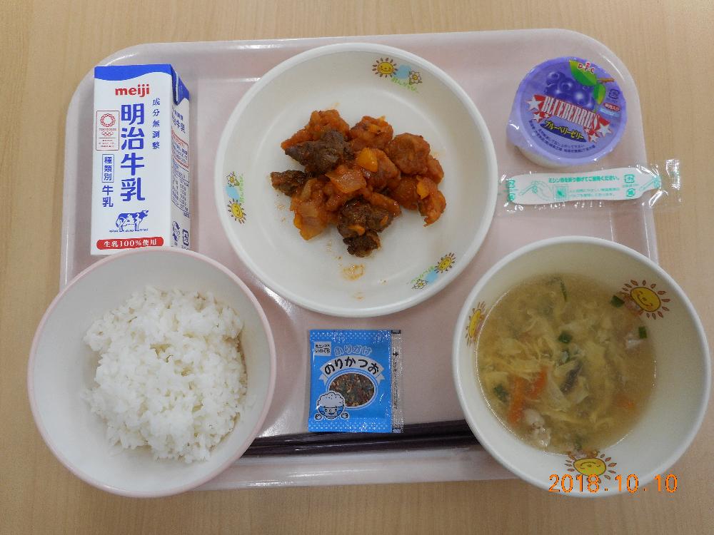 本日の学校給食献立の画像