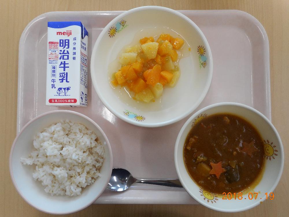 本日の学校給食献立の画像