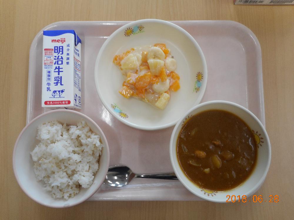 本日の学校給食献立の画像