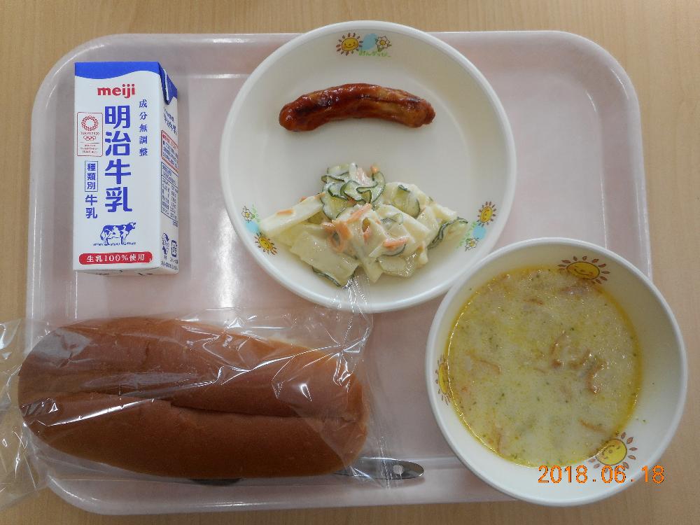 本日の学校給食献立の画像