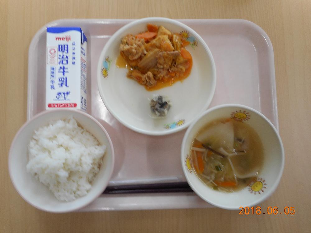 本日の学校給食献立の画像