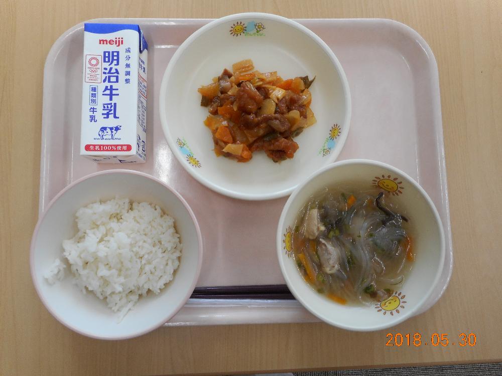 本日の学校給食献立の画像