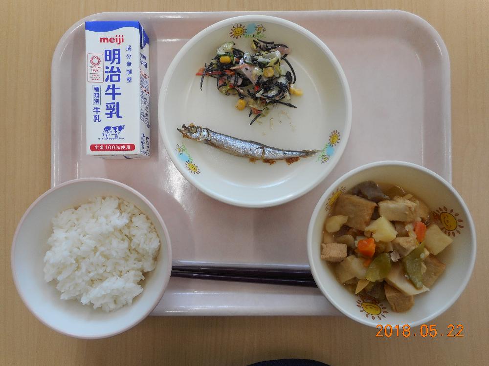 本日の学校給食献立の画像