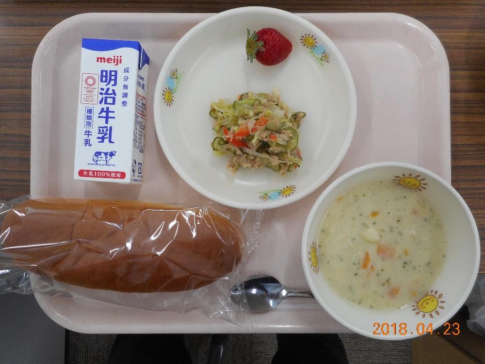 本日の学校給食献立の画像