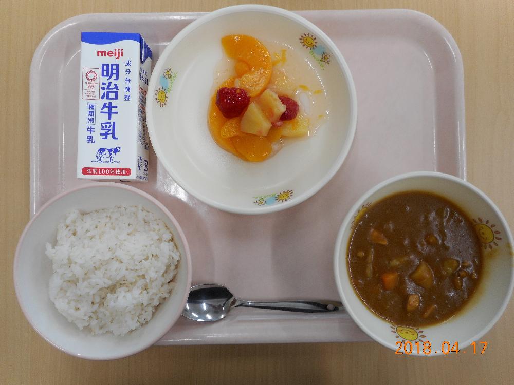 本日の学校給食献立の画像