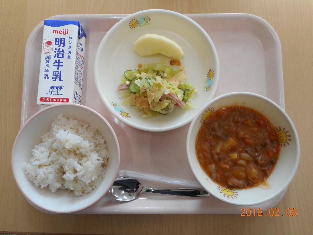 本日の学校給食献立の画像