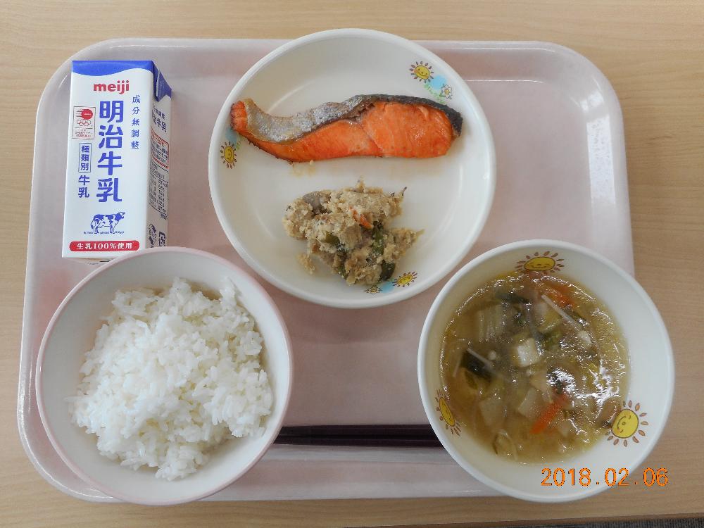 本日の学校給食献立の画像