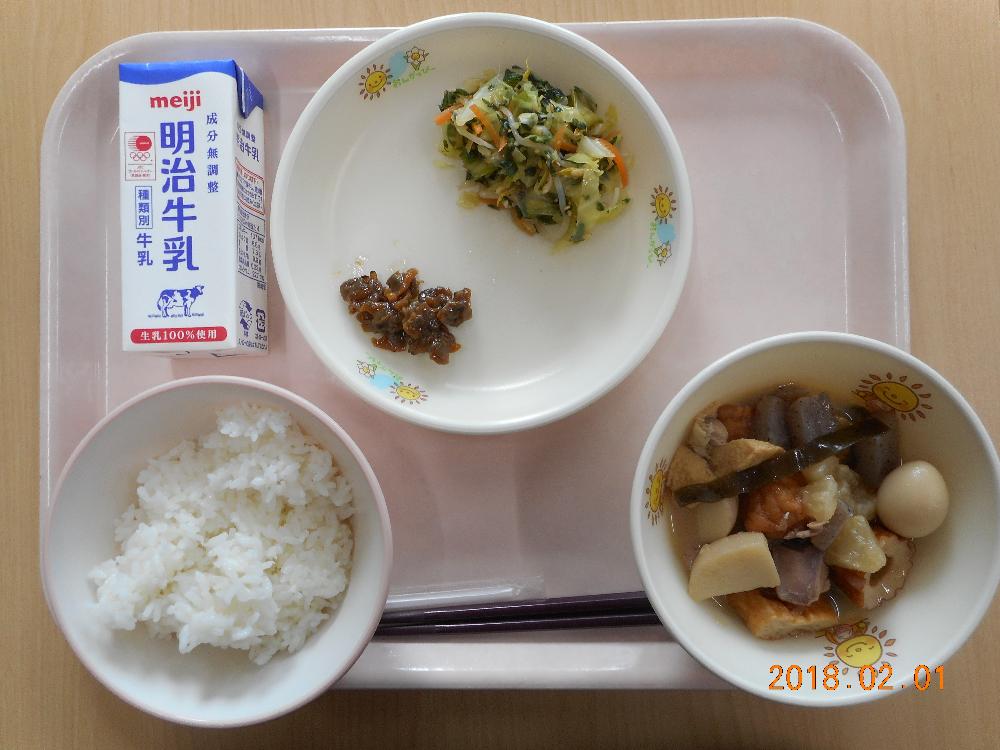 本日の学校給食献立の画像