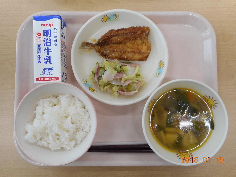 本日の学校給食献立の画像