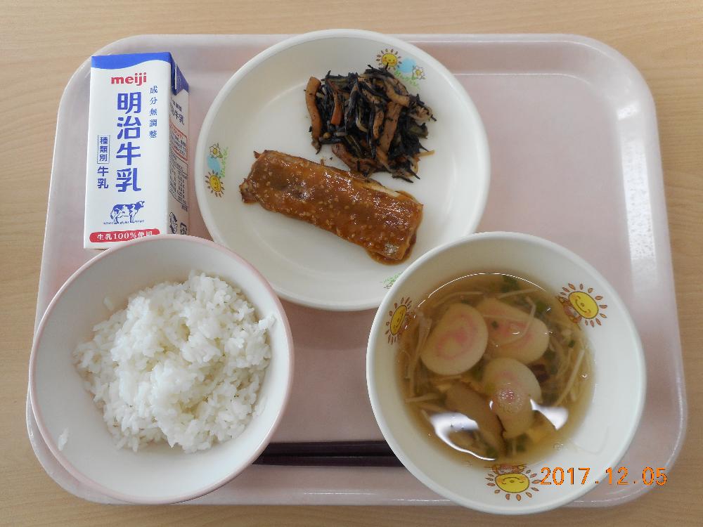 本日の学校給食献立の画像