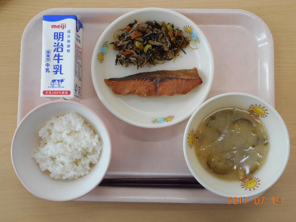 本日の学校給食献立の画像