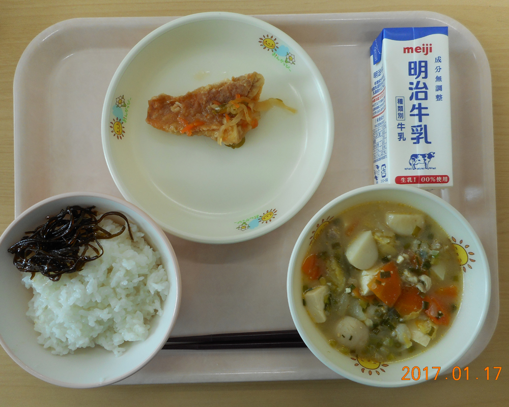 本日の学校給食献立の画像