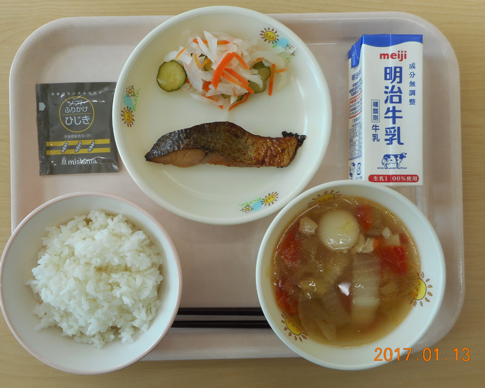 本日の学校給食献立の画像