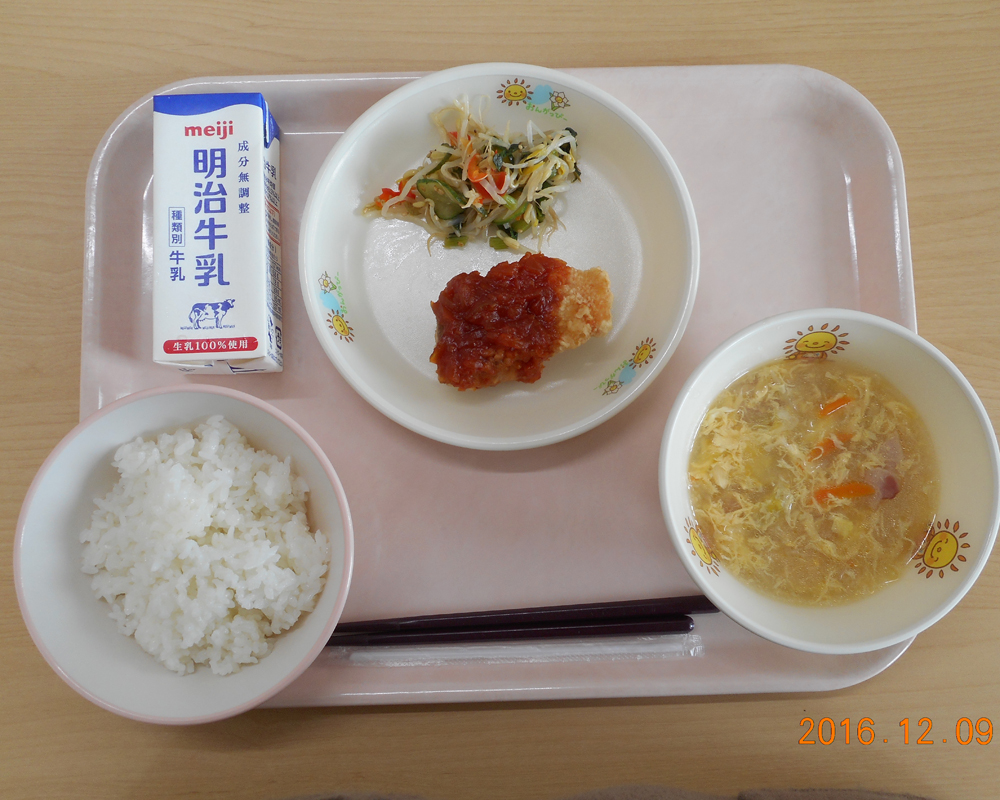 本日の学校給食献立の画像