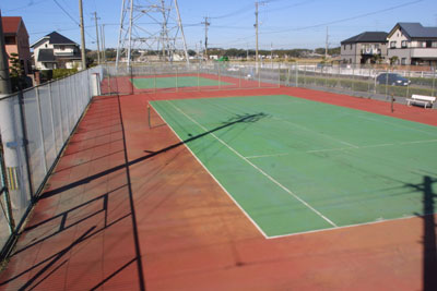 遠賀町田園テニス場外観