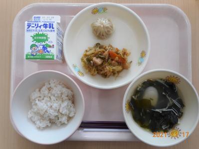 本日の学校給食献立の画像