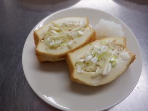 生揚げのはさみ焼き完成