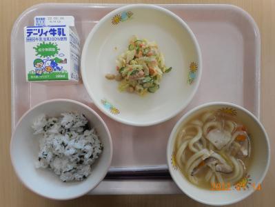 本日の学校給食献立の画像