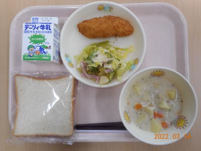 本日の学校給食献立の画像