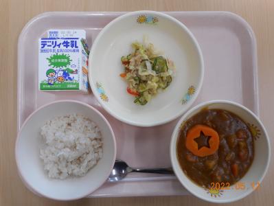 本日の学校給食献立の画像