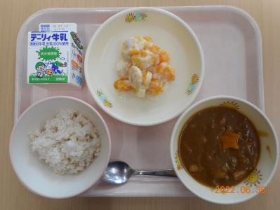 本日の学校給食献立の画像