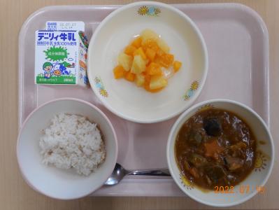 本日の学校給食献立の画像