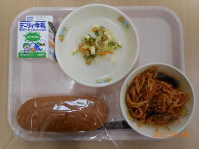 本日の学校給食献立の画像