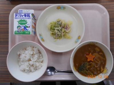 本日の学校給食献立の画像