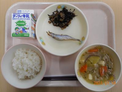 本日の学校給食献立の画像