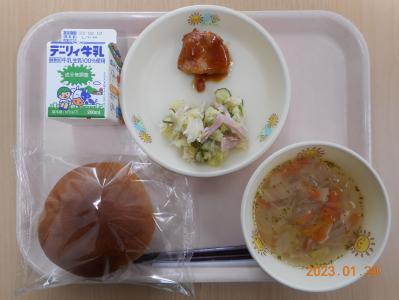 本日の学校給食献立の画像