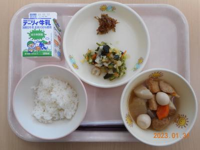 本日の学校給食献立の画像