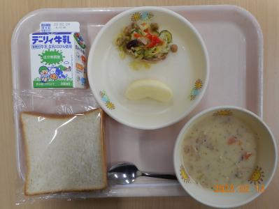 本日の学校給食献立の画像